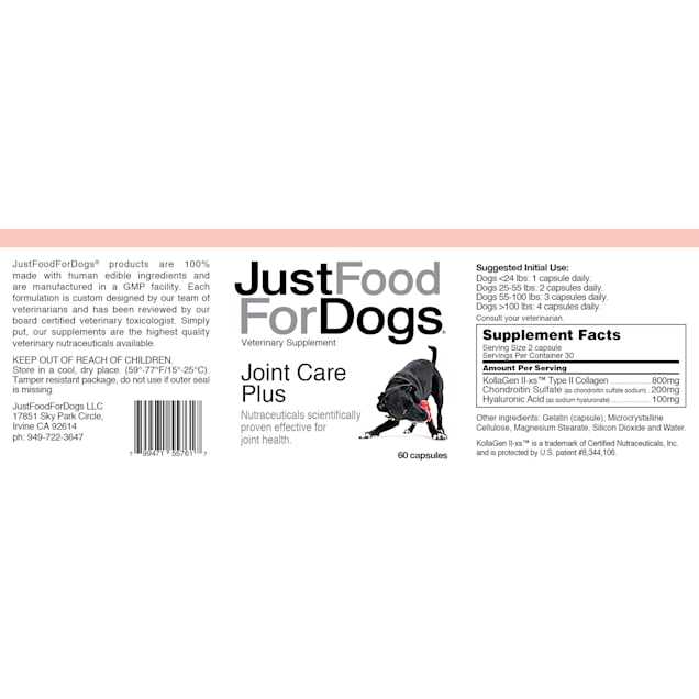 Just food for dogs joint care cheap