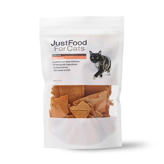 JustFoodForDogs Snacks Salmon Bark Cat Treats, 5 oz. - Carousel image #1