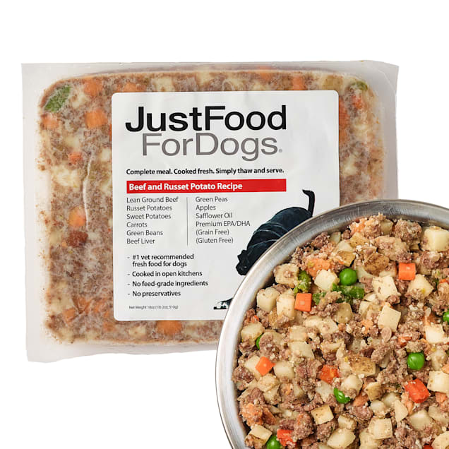 JustFoodForDogs Daily Diets Beef & Russet Potato Frozen Dog Food, 18 oz. - Carousel image #1