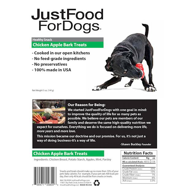 Just food for cheap dogs chicken breast treats