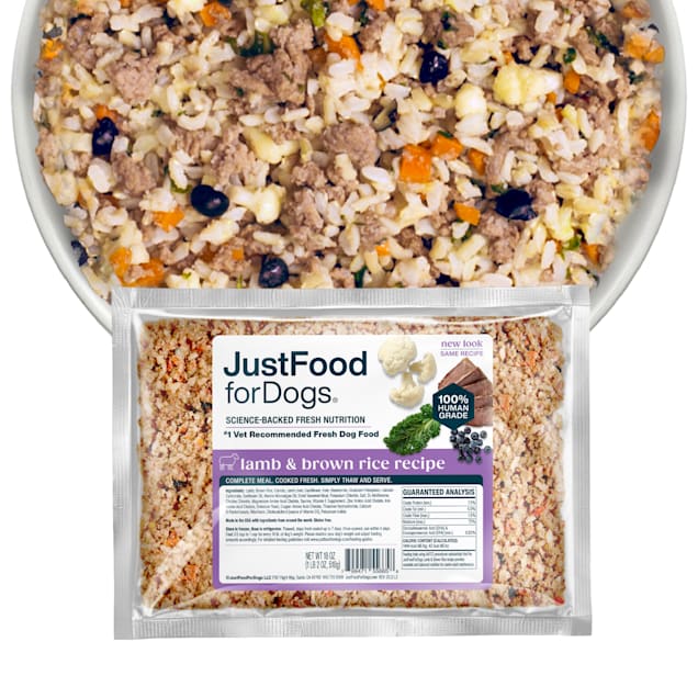 Justfoodfordogs Daily Diets Lamb Brown Rice Frozen Dog Food 18 Oz Petco