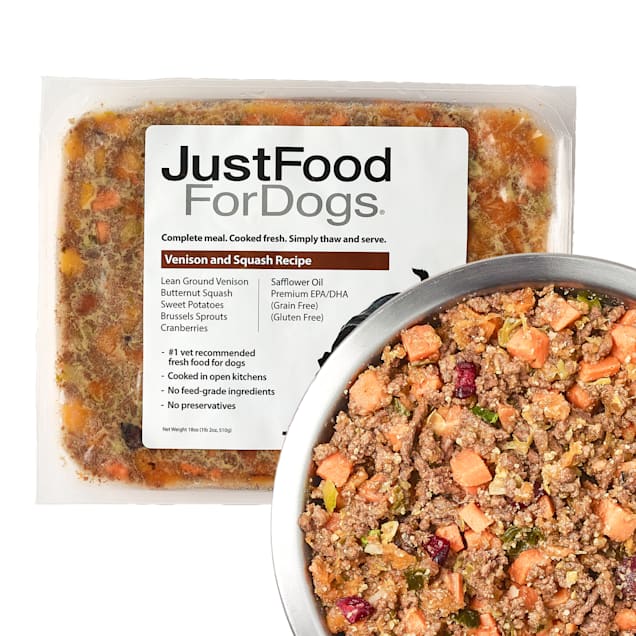 JustFoodForDogs Daily Diets Venison & Squash Frozen Dog Food, 18 oz. - Carousel image #1