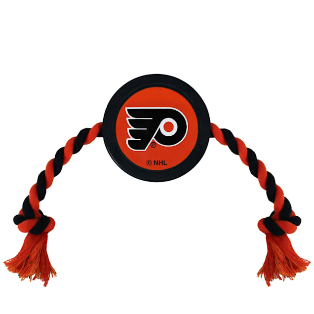 Philadelphia Flyers XL Hockey Puck Dog Toy & Tug Fetch Play