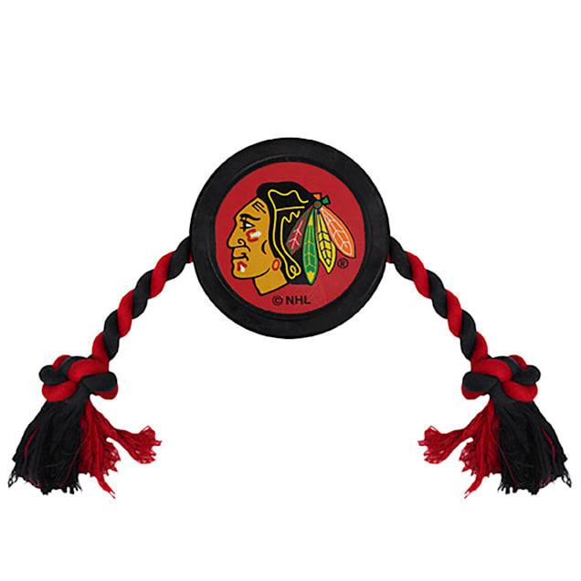 Pets First Chicago Blackhawks Hockey Puck Toy for Dogs, Large - Carousel image #1