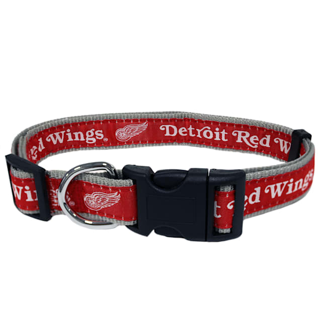 Pets First Detroit Red Wings Dog Collar, Large - Carousel image #1