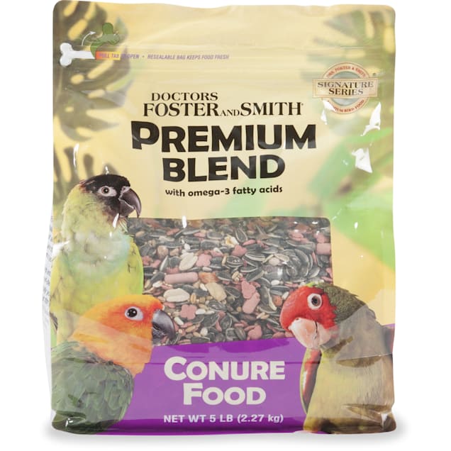 Drs. Foster and Smith Premium Blend Conure Food with Omega-3 Fatty Acids, 15 lbs. - Carousel image #1