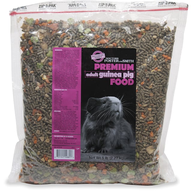 Drs. Foster and Smith Signature Series Premium Adult Guinea Pig Food, 5 lbs. - Carousel image #1