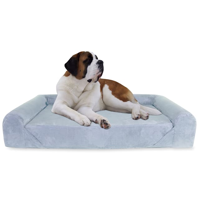 Kopeks Orthopedic Memory Foam Grey Sofa Bed for Dogs, 40" L X 56" W X 8.5" H - Carousel image #1