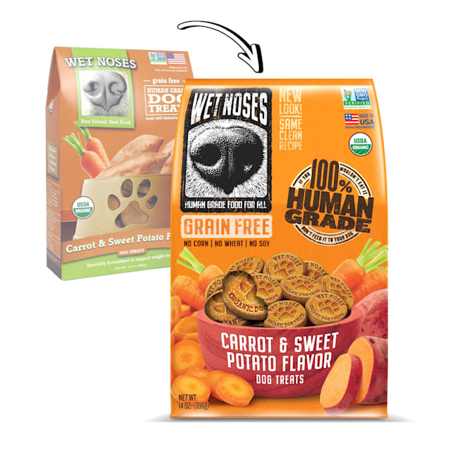 Wet Noses Grain Free Carrot Sweet Potato Dog Treats 14 oz. Petco