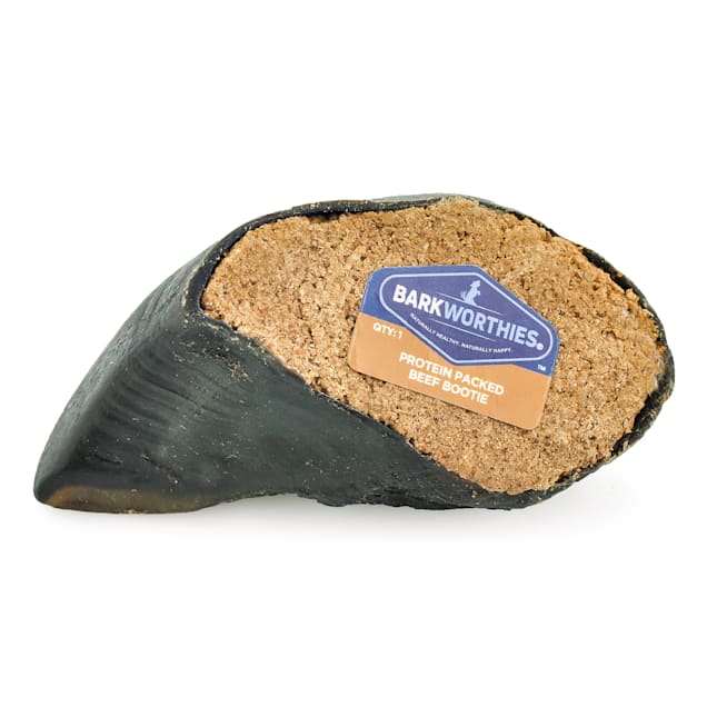 Barkworthies Peanut Butter Bootie Durable Dog Dental Chews, 4.8 oz - Carousel image #1