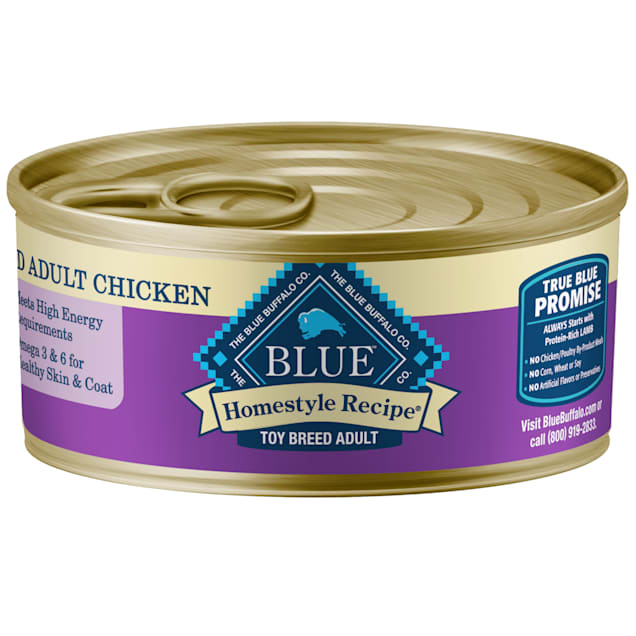 Blue Buffalo Blue Homestyle Recipe Toy Breed Chicken Dinner with Garden Vegetables Wet Dog Food, 5.5 oz., Case of 24 - Carousel image #1