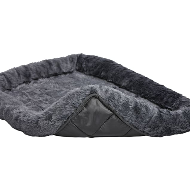 Midwest Quiet Time Bolster Gray Dog Bed, 18