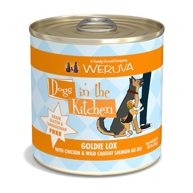 Dogs in the Kitchen Goldie Lox with Chicken & Wild Caught Salmon Au Jus Wet Dog Food, 10 oz., Case of 12 - Carousel image #1