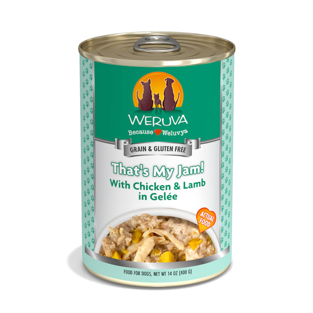 Weruva Classics That's My Jam! With Chicken & Lamb in Gelee Wet Dog Food, 14 oz., Case of 12 - Carousel image #1