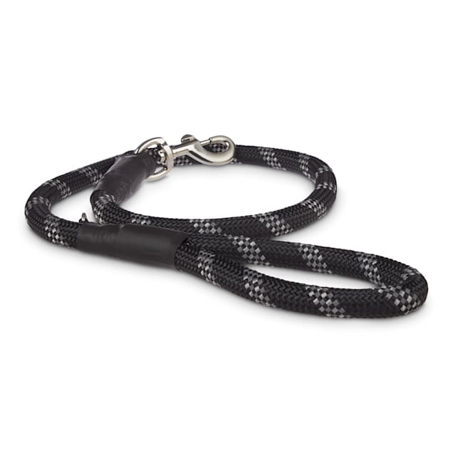 Good2Go Black Reflective Rope Leash for Big Dogs, 4 ft. - Carousel image #1
