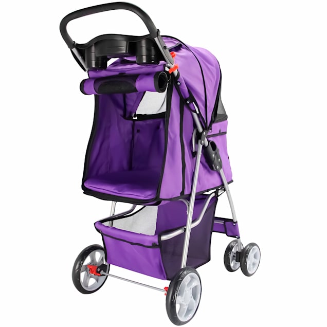 EZ Walk 4 Wheel Purple Pet Stroller | Petco