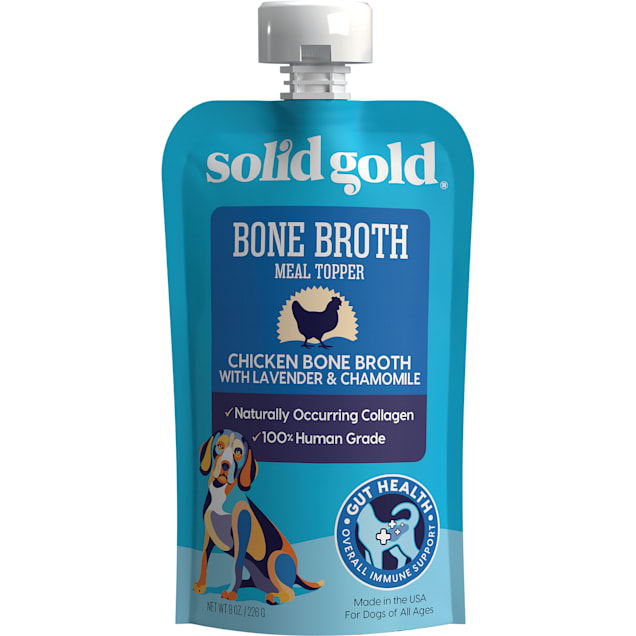 Solid Gold Chicken Bone Broth with Lavender Chamomile and Collagen Wet Dog Food, 8 oz., Case of 12 - Carousel image #1