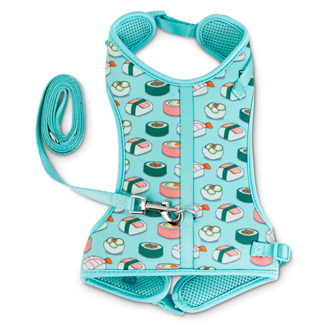 Good2go sushi print big cat harness and leash set clearance