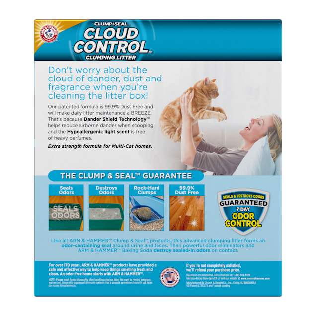 Arm Hammer Clump Seal Cloud Control Multi Cat Clumping Litter 28 lbs