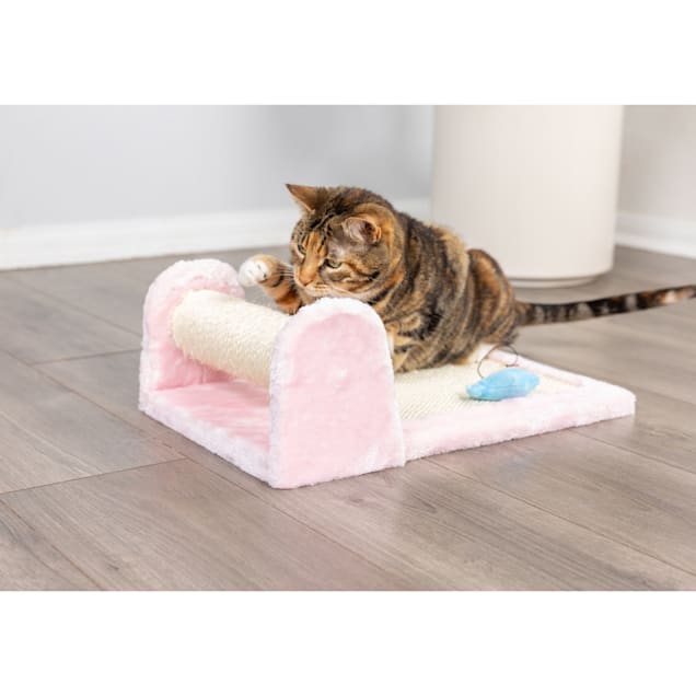 Armarkat Premium Pink Rolling Real Wood Scratcher with Toy for Cats, Medium - Carousel image #1