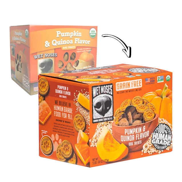 Wet noses pumpkin dog treats discount