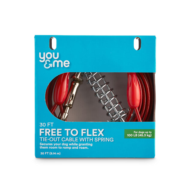 Dog stake on sale with retractable cable