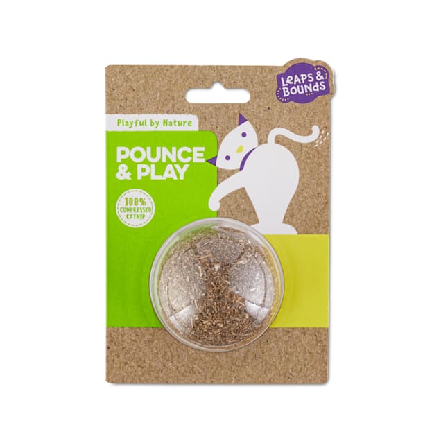 Leaps & Bounds Playful by Nature Pounce & Play Catnip Cat Ball Toy Petco