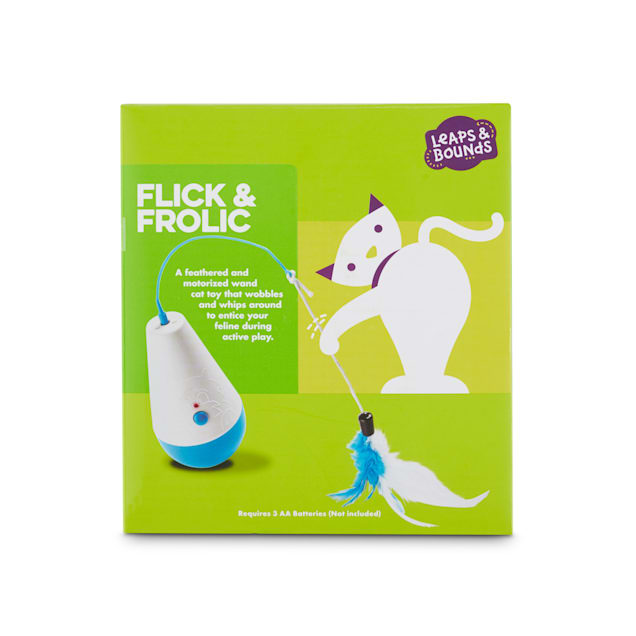 Leaps & Bounds Flick & Frolic Electronic Wobble Wand Cat Toy - Carousel image #1
