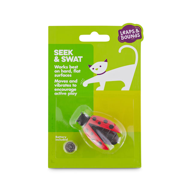 Leaps Bounds Seek Swat Electronic Lady Bug Cat Toy