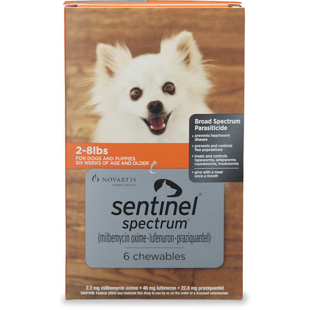 Sentinel Spectrum Chewables for Dogs 2 to 8 lbs, 6 Month Supply - Carousel image #1