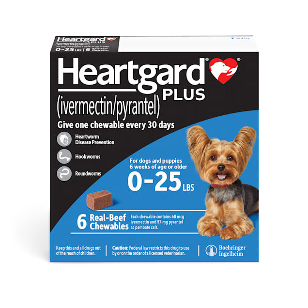 Heartgard Plus Chewables for Dogs Up to 25 lbs. 6 Month Supply Petco