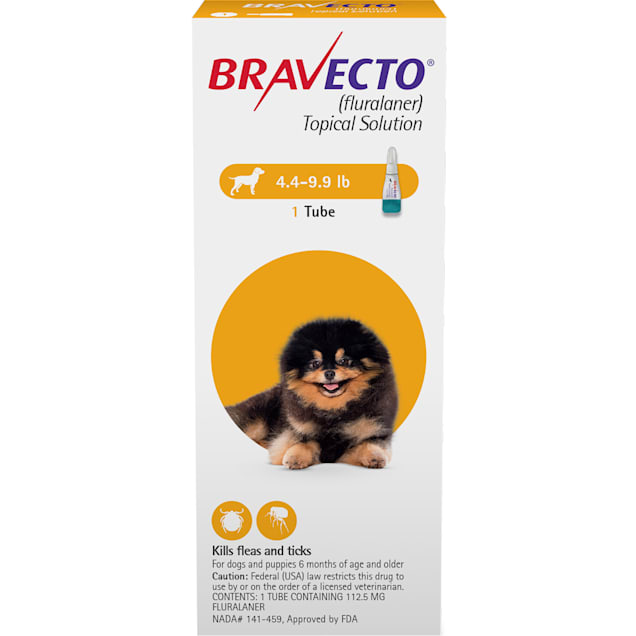 Bravecto Topical Solution for Dogs 4.4-9.9 lbs, 3 Month Supply