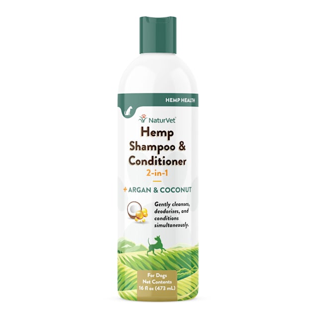 NaturVet Hemp 2-in-1 Shampoo & Conditioner for Dogs, 16 fl. oz. - Carousel image #1