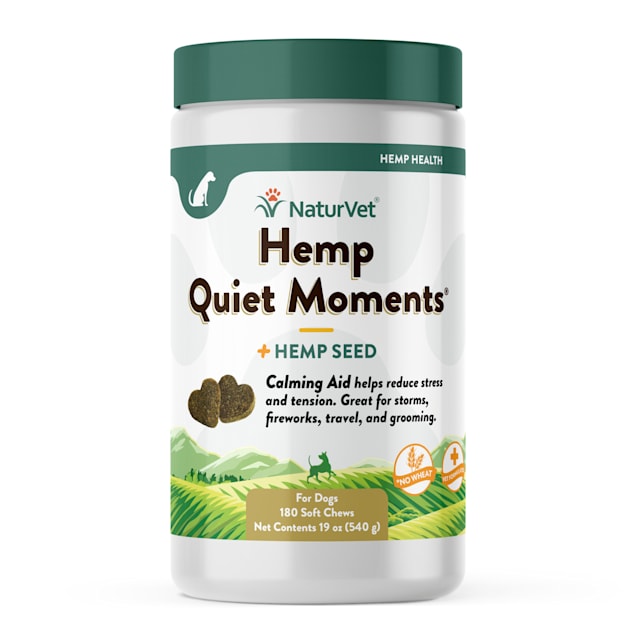 NaturVet Quiet Moments Plus Hemp Calming Aid Soft chews for Dogs, Count of 180 on Sale At PETCO