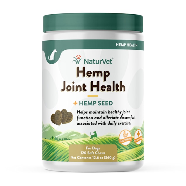 NaturVet Hemp Joint Health Plus Hemp Seed Soft Chew for Dogs, Count of 120 - Carousel image #1