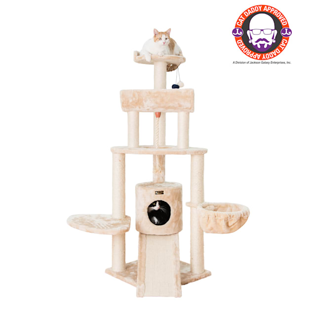 Armarkat Beige Classic Real Wood Cat Tree Model A5806 58 H Petco