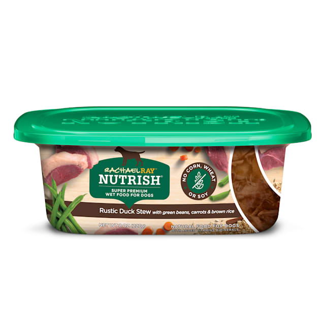 Rachael Ray Nutrish Natural Rustic Duck Stew With Green Beans, Carrots & Brown Rice Wet Dog Food, 8 oz., Case of 8 - Carousel image #1