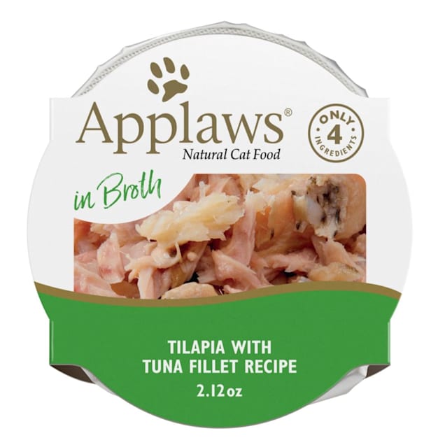 Applaws Natural Tilapia with Tuna in Broth Wet Cat Food, 2.12 oz., Case of 18 - Carousel image #1