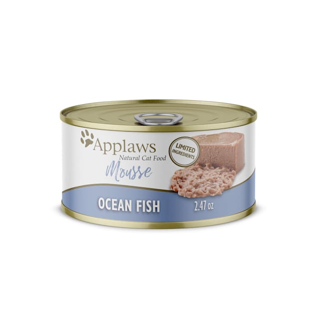 Applaws Natural Oceanfish Mousse Wet Cat Food, 2.47 oz., Case of 24 - Carousel image #1