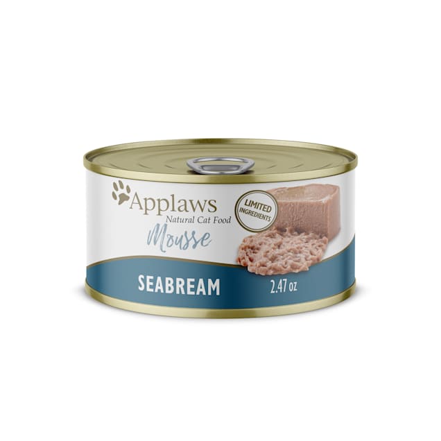 Applaws Natural Seabream Mousse Wet Cat Food, 2.47 oz., Case of 24 - Carousel image #1