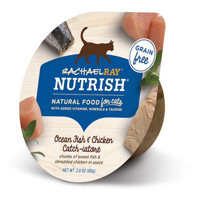 Rachael Ray Nutrish Natural Grain Free Ocean Fish & Chicken Catch-iatore Wet Cat Food, 2.8 oz., Case of 24 - Carousel image #1
