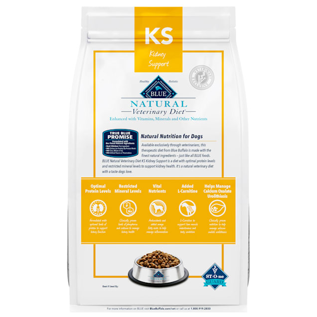 Blue Buffalo Natural Veterinary Diet KS Kidney Support Veterinarian Prescription Required Chicken Dry Dog Food 6 lbs. Petco