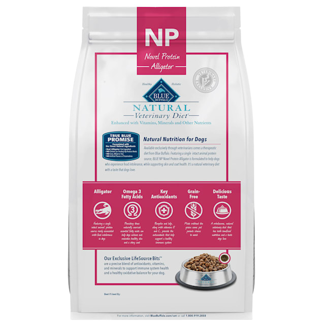 Blue Buffalo Alligator Novel Protein Dog Food 22 lbs