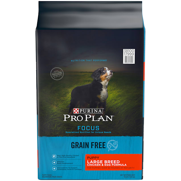 Purina Pro Plan Grain Free Large Breed Focus Chicken & Egg Formula Dry Puppy Food, 16 lbs. - Carousel image #1