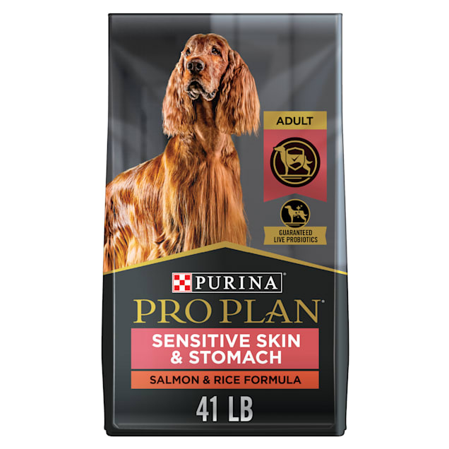 Purina Pro Plan Sensitive Skin and Stomach With Probiotics Salmon & Rice Formula Dry Dog Food, 41 lbs. - Carousel image #1