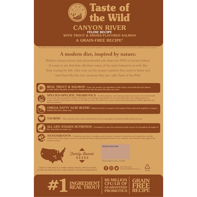 Taste of the wild cat food calories outlet