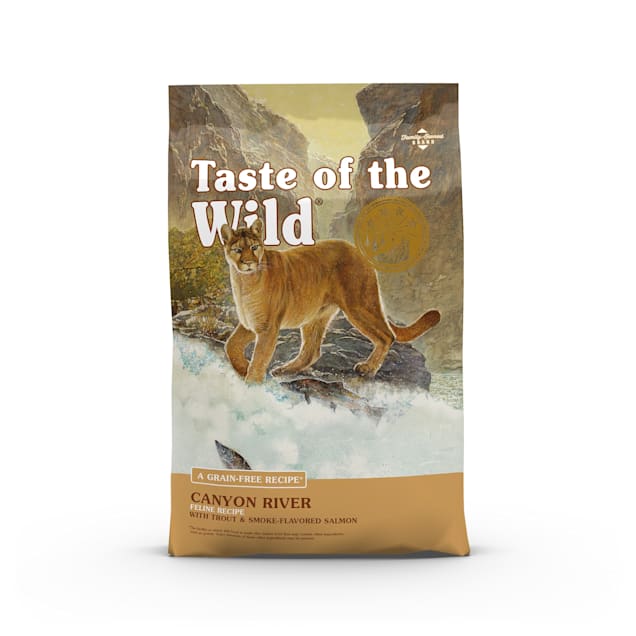 Taste of the Wild Canyon River Grain-Free Trout & Smoked Salmon Dry Cat Food, 14 lbs. - Carousel image #1
