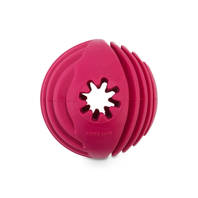 Leaps & Bounds Chomp & Chew Treat Dispenser Ball Dog Toy in Assorted Colors, X-Small - Carousel image #1