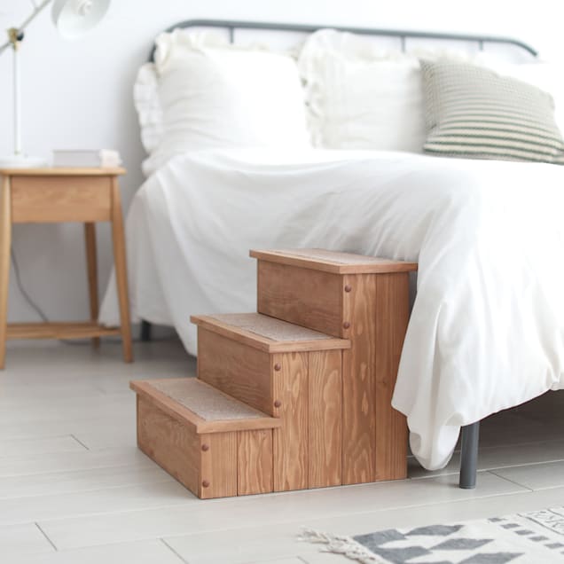 Wooden pet steps sales
