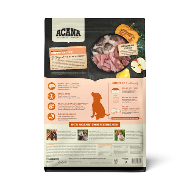 ACANA Grain-Free Chicken Turkey Fish Cage-Free Eggs Dry Puppy Food, 4.5 lbs. | Petco
